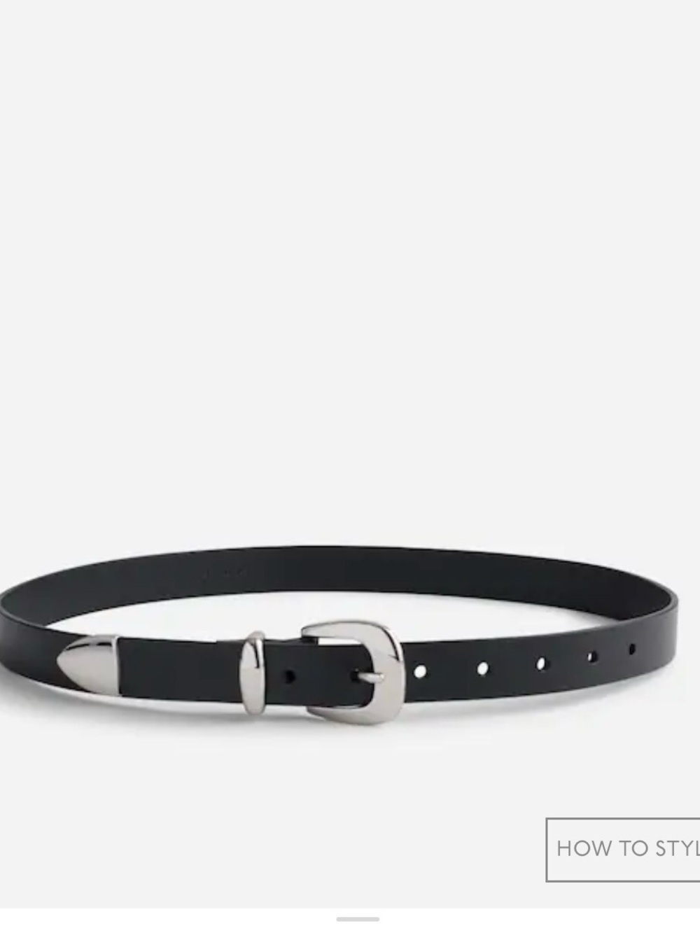 Madewell Black Leather Skinny Western Belt